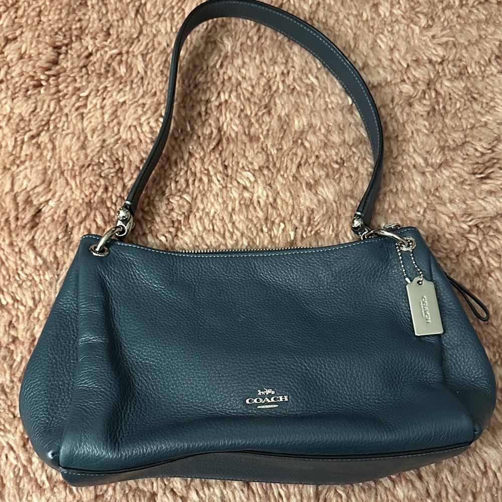 Coach medium blue Leather Shoulder Bag